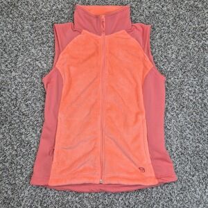Mountain Hardwear Stretch Zip Fleece Vest Pink/Orange Womens Medium Gorpcore
